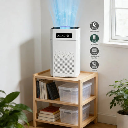 Smart H13 HEPA Air Purifier - Large Room Home & Office Ionizer - Medical Grade Filter for Dust, Pet Smoke & Allergens - Minimalist Tower